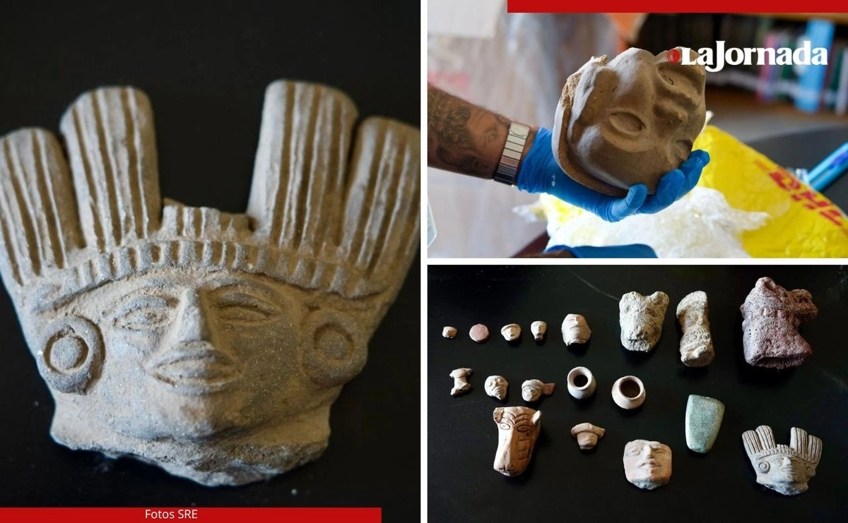 Especialistas del Instituto Nacional de Antropología e Historia realizaron estudios a las 52 piezas regresadas desde EU y dictaminó que son vestigios de las culturas mexica, teotihuacana y zapoteca. Fotos 
