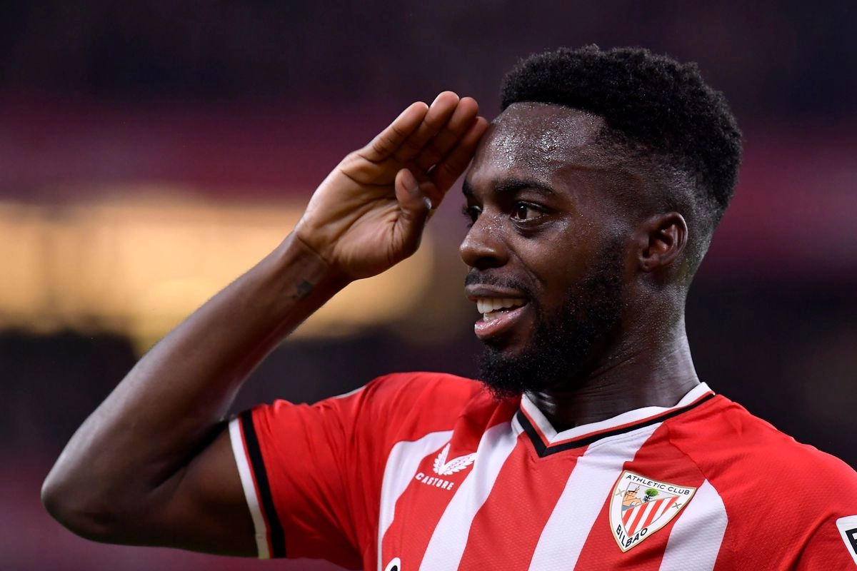  Iñaki Williams, del Athletic Bilbao, durante el partido de cuartos de final de la Copa del Rey contra el Barcelona en el estadio de San Mamés en Bilbao, España, el miércoles 24 de enero de 2024. Foto