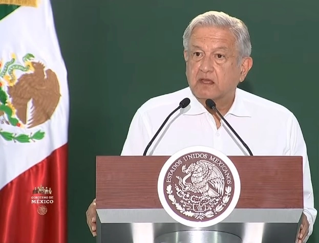 El presidente Andrés Manuel López Obrador durante la inauguración de instalaciones de la GN en Culiacán. Fotograma tomado del video emitido por el Gobierno de México 