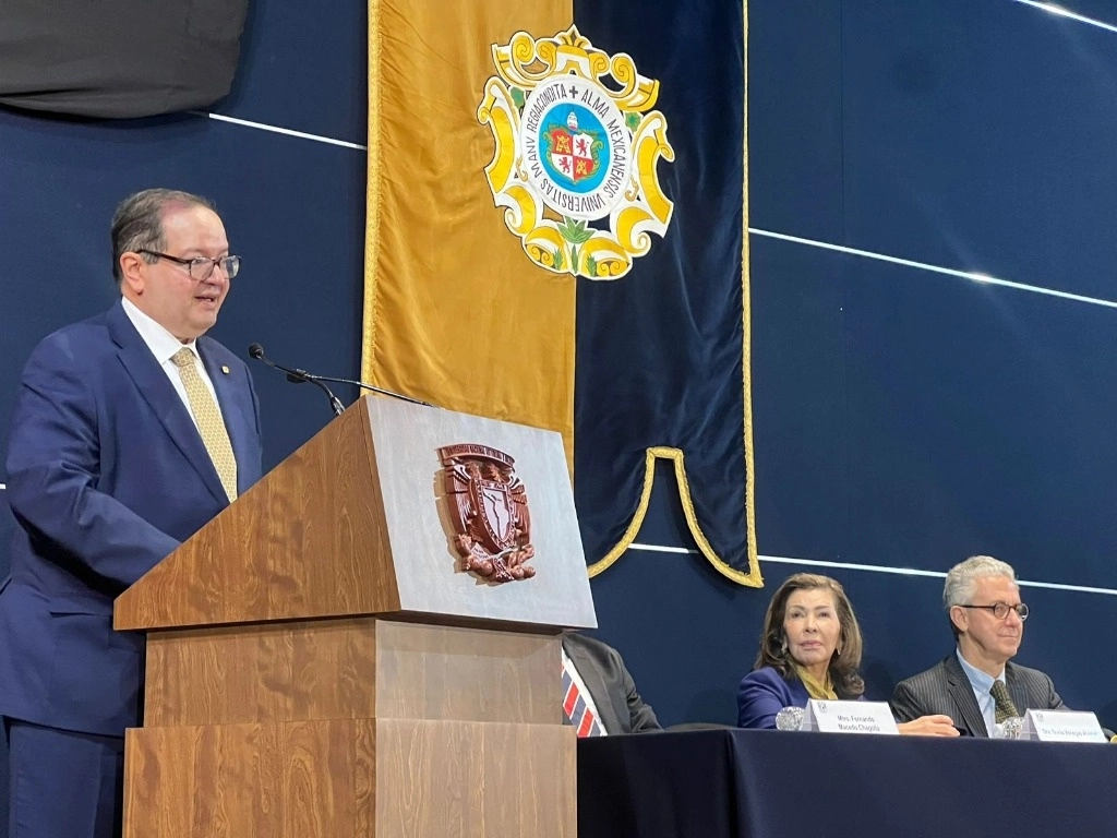 Al respecto el Rector de la UNAM, Leonardo Lomelí Vanegas, reiteró  el compromiso de la UNAM con la justicia y el bienestar del  país. Foto @UNAM_MX 
