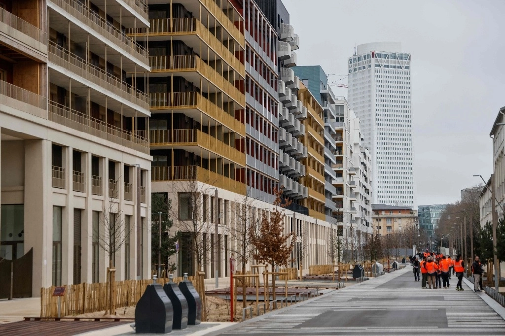 Villa Olímpica de París 2024 tras su inauguración en Saint-Denis, el 29 de febrero de 2024. Foto Afp