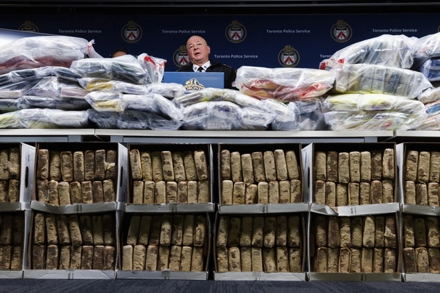 "Alrededor de 475 kilogramos fueron confiscados de un camión proveniente de México".