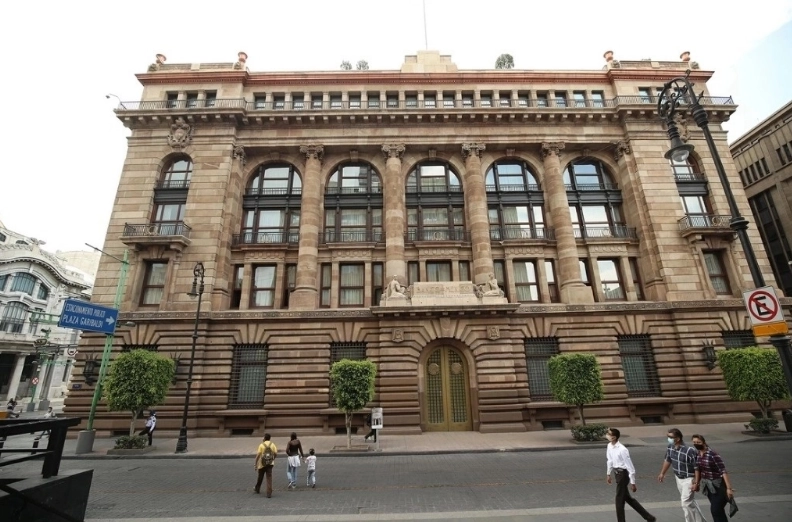 El Banco de México en la Ciudad de México.