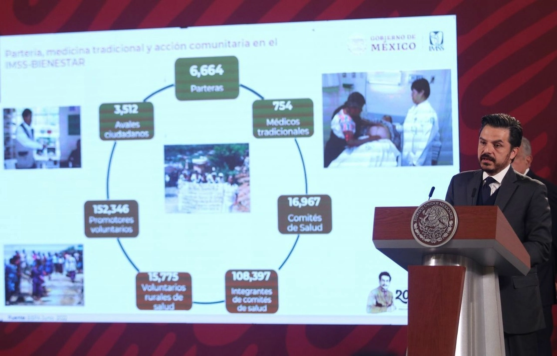 El director general del IMSS, Zoé Robledo, expuso sobre el plan para el fortalecimiento y federalización de la salud del gobierno federal, el 6 de septiembre de 2022. Foto Cuartoscuro 