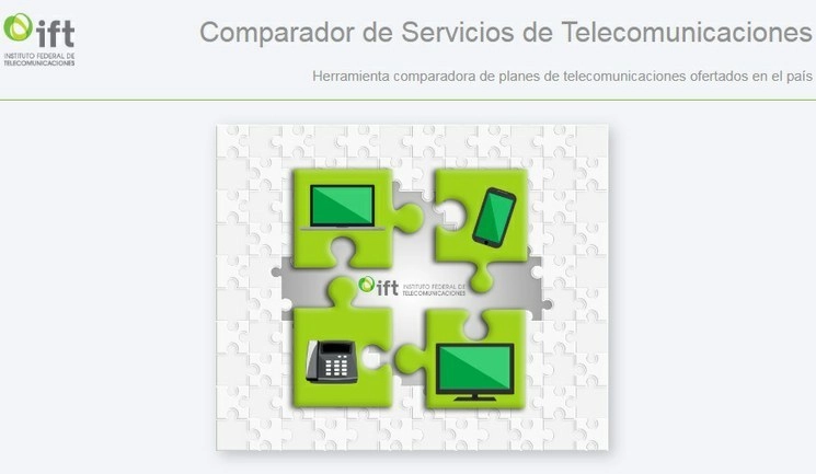 El IFT detalló que en el último año el mayor crecimiento de paquetes se registró en los servicios de triple play con capacidad de descarga por arriba de los 50 megabits. Imagen tomada de http://comparador.ift.org.mx/