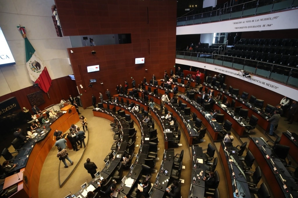 Sala de sesiones del Senado de la República. Foto Yazmín Ortega