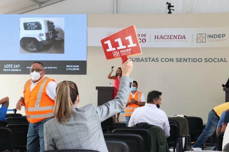El INDEP recaudó 22 millones 964 mil pesos durante la Sexta Subasta con Sentido Social. Foto tomada de Twitter @IndepOficialMex