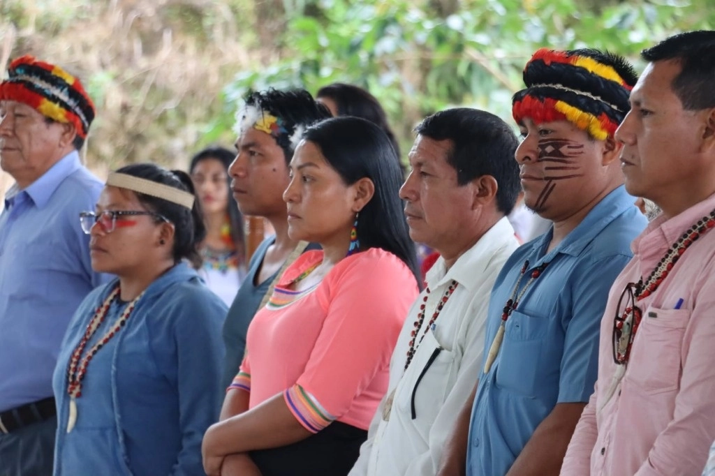 La Confederación de indígenas amazónicos de Ecuador anunció el martes que votará 'no' en la consulta popular. Foto @CONAIE_Ecuador
