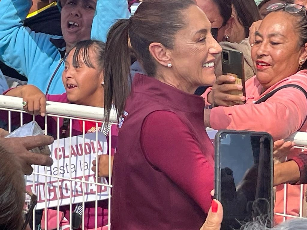 Claudia Sheinbaum en un encuentro con militantes y simpatizantes de Tamaulipas. Foto Martín Sánchez Treviño