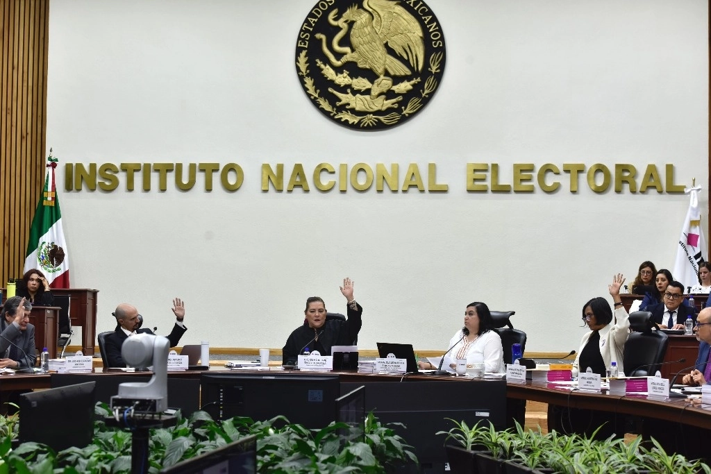Sesión del Consejo General del INE este 23 de agosto de 2024. Foto Germán Canseco
