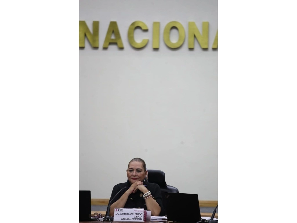 La consejera presidenta del Instituto Nacional Electoral, Guadalupe Taddei, durante la sesión del organismo en la Ciudad de México, el 18 de enero del 2024. Foto Yazmín Ortega Cortés