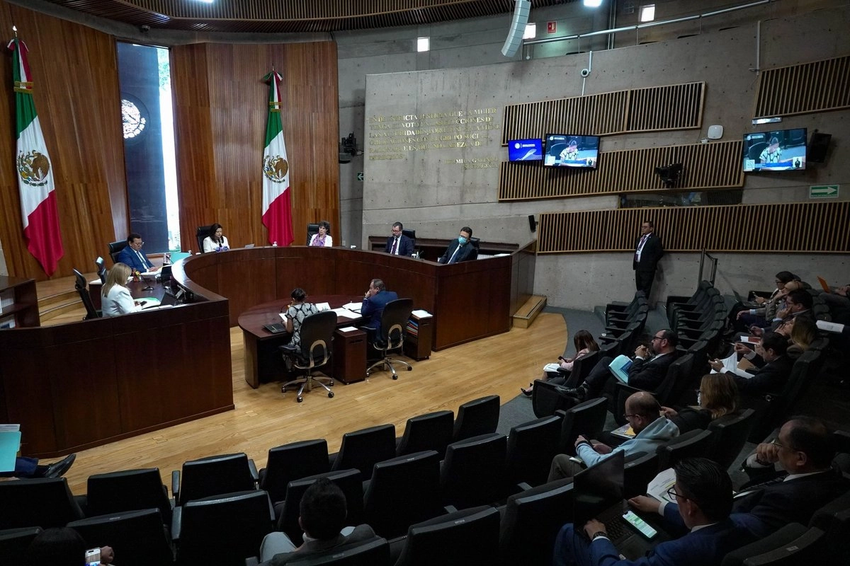 Sesión del Tribunal Electoral del Poder Judicial de la Federación. 