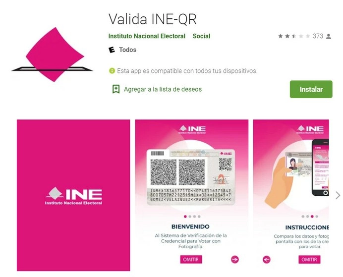 La ‘app’ ValidaINE-QR permite escanear los códigos QR de las constancias digitales y verificar que los datos coincidan con los de los titulares