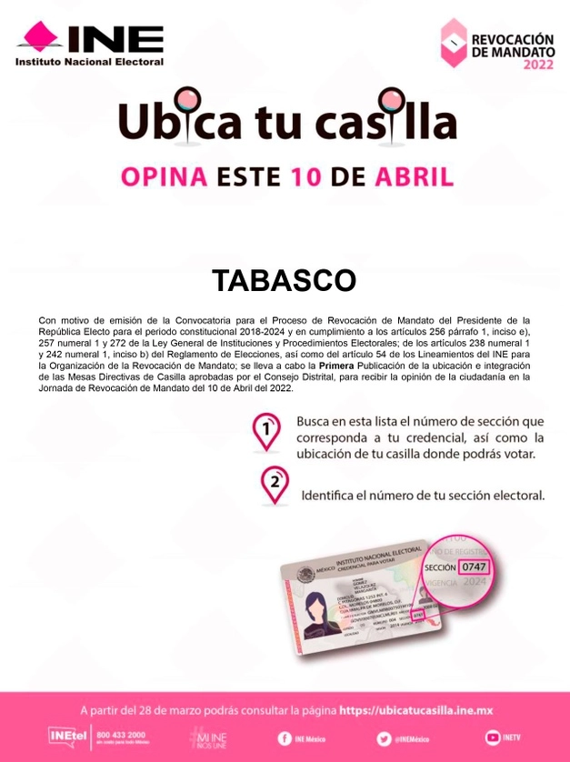 En la página del INE donde se localizan las casillas no aparece la ubicación para ese poblado.