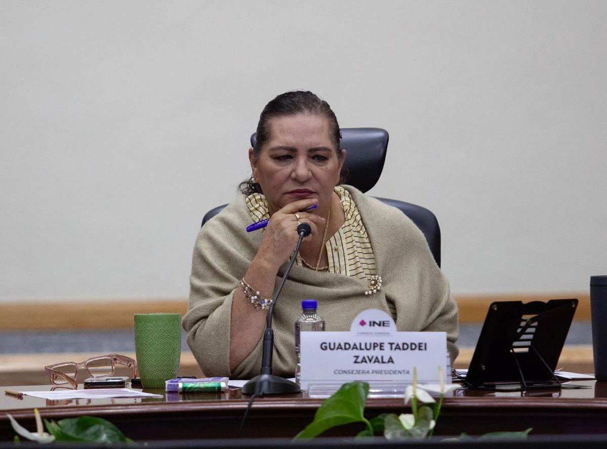 La consejera presidenta del INE, Guadalupe Taddei. 