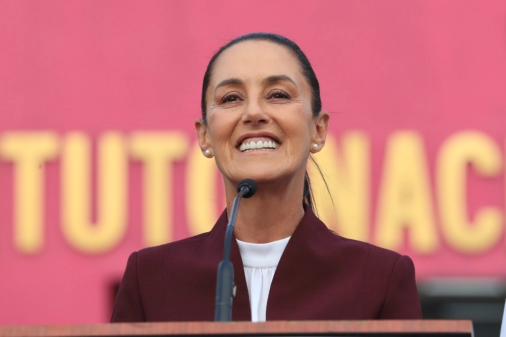Claudia Sheinbaum aseveró en Los Mochis, Sinaloa, que el pueblo está contento con el Presidente y con la transformación. Foto Luis Castillo / Archivo