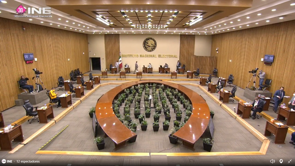 Captura de pantalla de la Sesión Extraordinaria del Consejo del INE realizada este sábado.