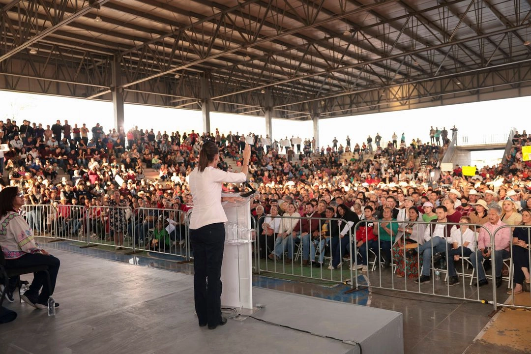 Horas antes, en Playas de Rosarito, la mandataria encabezó el arranque de obra del Programa de Vivienda para el Bienestar. Foto