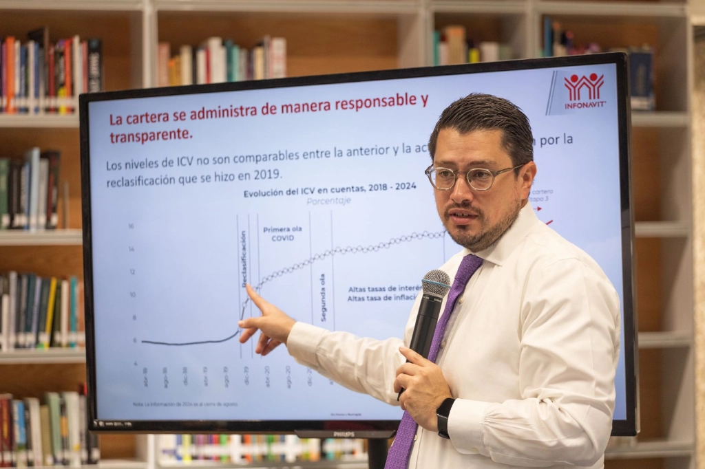 El titular del Instituto Nacional del Fondo para la Vivienda de los Trabajadores, Carlos Martínez Velázquez. Foto Infonavit