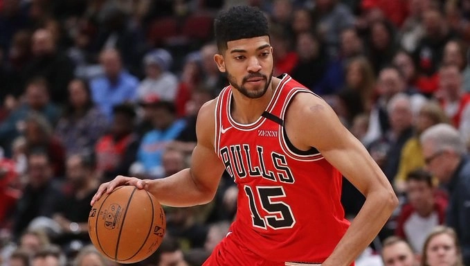 Chandler Hutchison, jugador de los Toros de Chicago. Foto Twitter @NBA