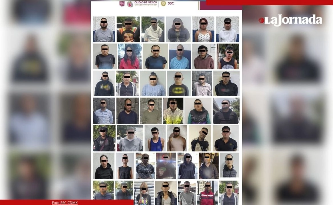 Imágenes de algunos de los detenidos. Foto