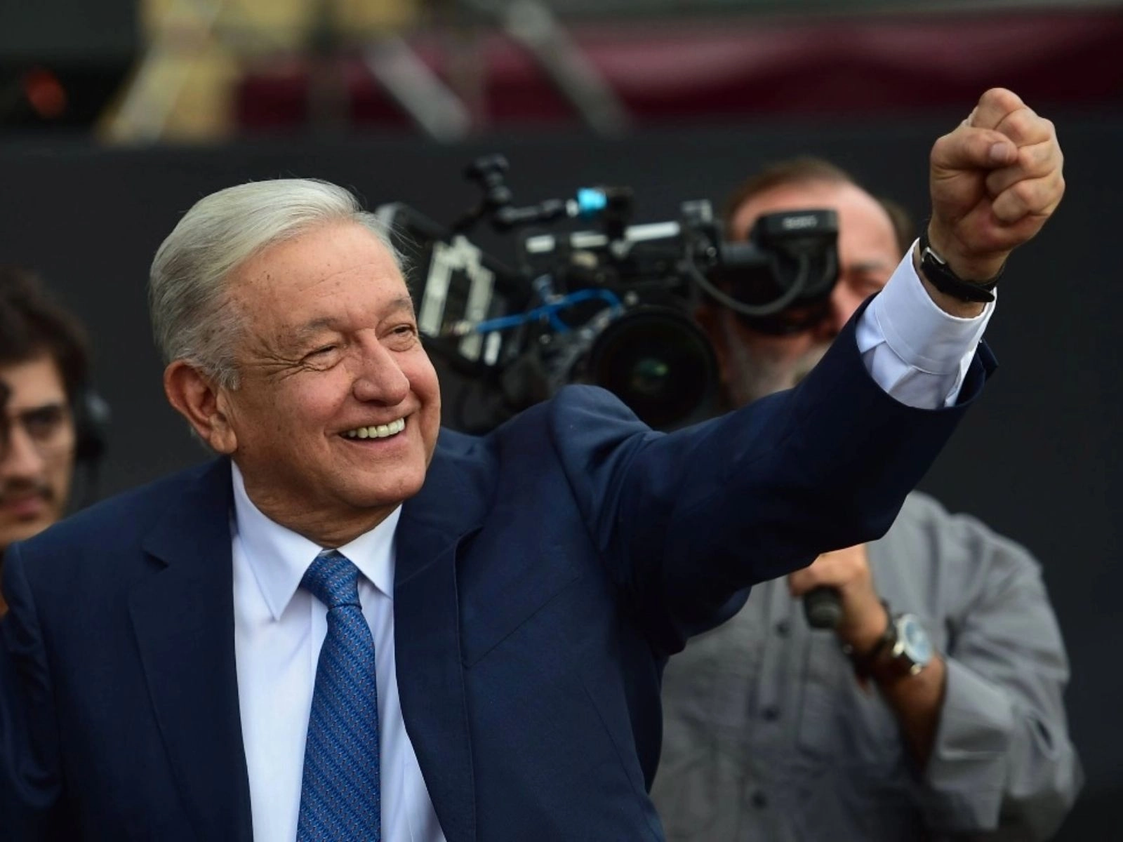 El presidente López Obrador rindió un informe en julio pasado en la plancha del Zócalo ante 250 mil personas. Foto cortesía Presidencia / Archivo
