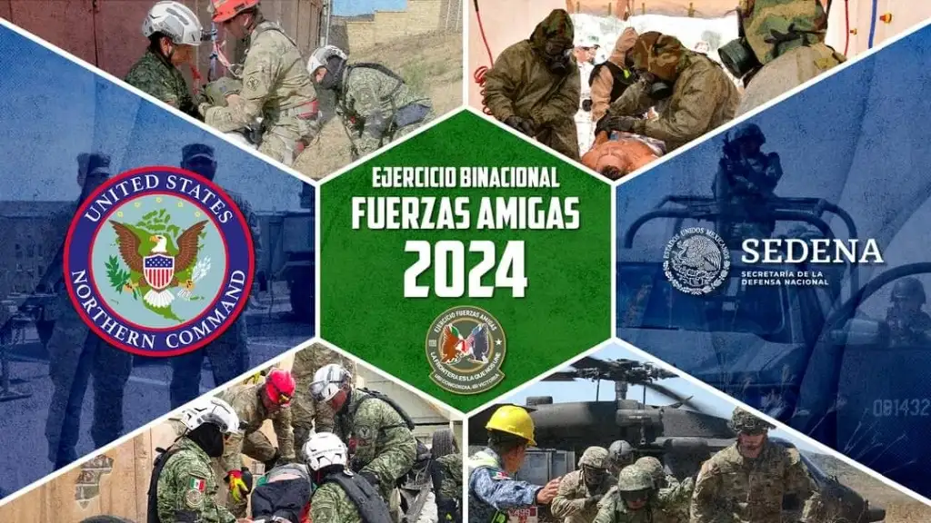 El ejercicio "Fuerzas Amigas 2024" busca la cooperación entre fuerzas armadas de ambos países. Foto 'La Jornada'