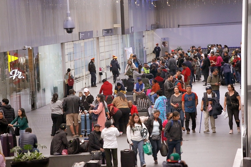 Terminal 2 del Aeropuerto Internacional Benito Juárez Ciudad de México, el 9 de enero 2024. Foto La Jornada/ María Luisa Severiano