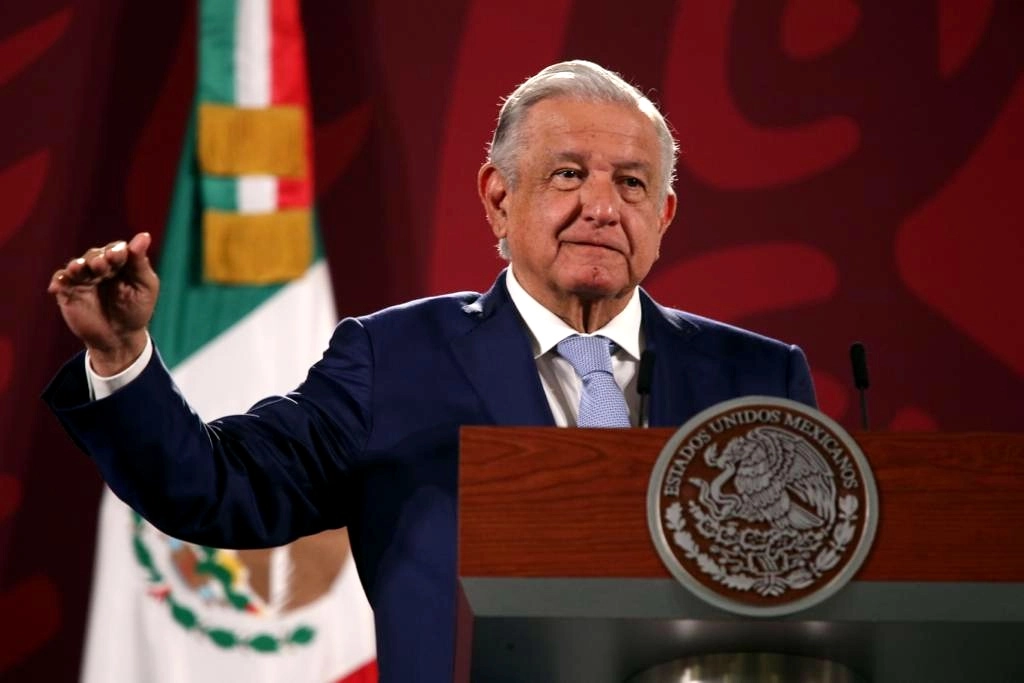  El presidente Andrés Manuel López Obrador durante su conferencia matutina en Palacio Nacional, en la Ciudad de México, el 24 de mayo de 2022. Foto María Luisa Severiano