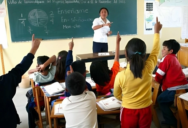 Alumnos de una escuela primaria en imagen de archivo. Foto Marco Peláez