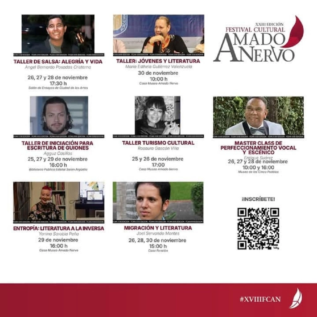 El Festival Cultural Amado Nervo 2024 en Nayarit ofrecerá un total de 120 eventos en 14 de los 20 municipios de la entidad. Foto Tomada de https://www.facebook.com/FestiNervo/ / Archivo