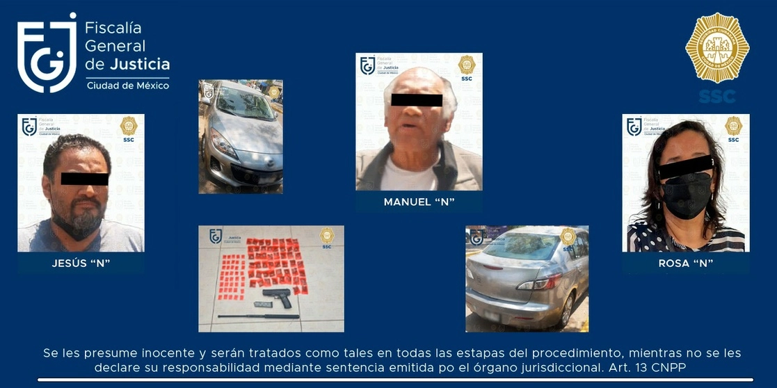 Los detenidos fueron captados en video al momento de agredir a los tripulantes de una camioneta en el cruce de Churubusco y División del Norte. Foto FGJCDMX y SSC-CDMX
