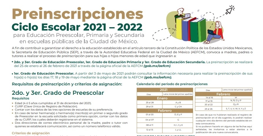 Imagen tomada de https://www.aefcm.gob.mx/preinscripciones-gobmx/archivos-2021/Cartel-preinscripciones-2021_19012021_18hrs.pdf