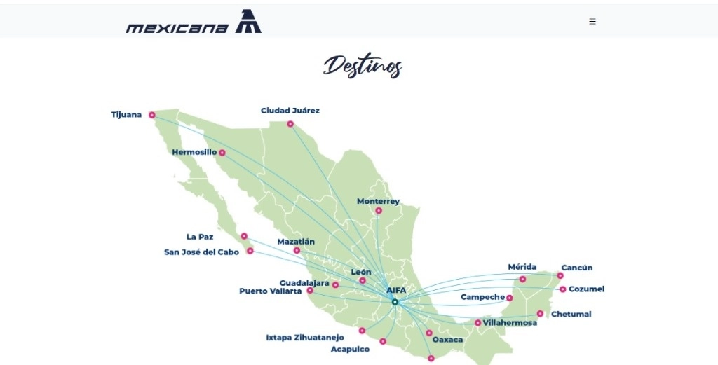 Imagen tomada de la página oficial de la aerolínea.