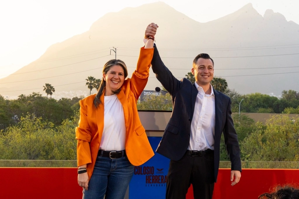 Martha Herrera González y Luis Donaldo Colosio Riojas aspiran con MC al Senado por NL. Foto tomada de X @MovCiudadanoNL