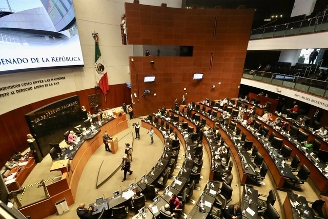 Perspectiva de la sala de sesiones del Senado de la República en imagen de archivo. Foto Luis Castillo 