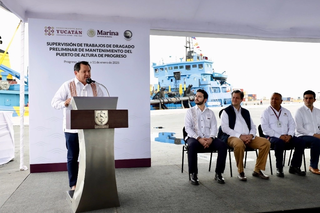 Este proyecto contempla la ampliación del puerto con 80 hectáreas adicionales, aumentando su capacidad operativa a 116 hectáreas y consolidándose como el puerto clave del sureste de México. Foto Semar
