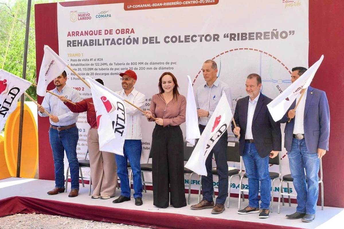 El arranque de obra estuvo encabezado por autoridades de los tres niveles de gobierno. Foto tomada de 
