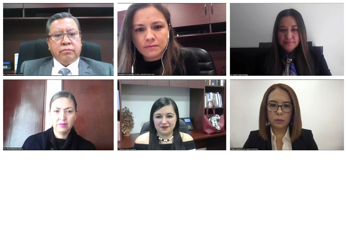 Los consejeros del Instituto Electoral del Estado de México durante la sesión solemne. Foto: IEEM 