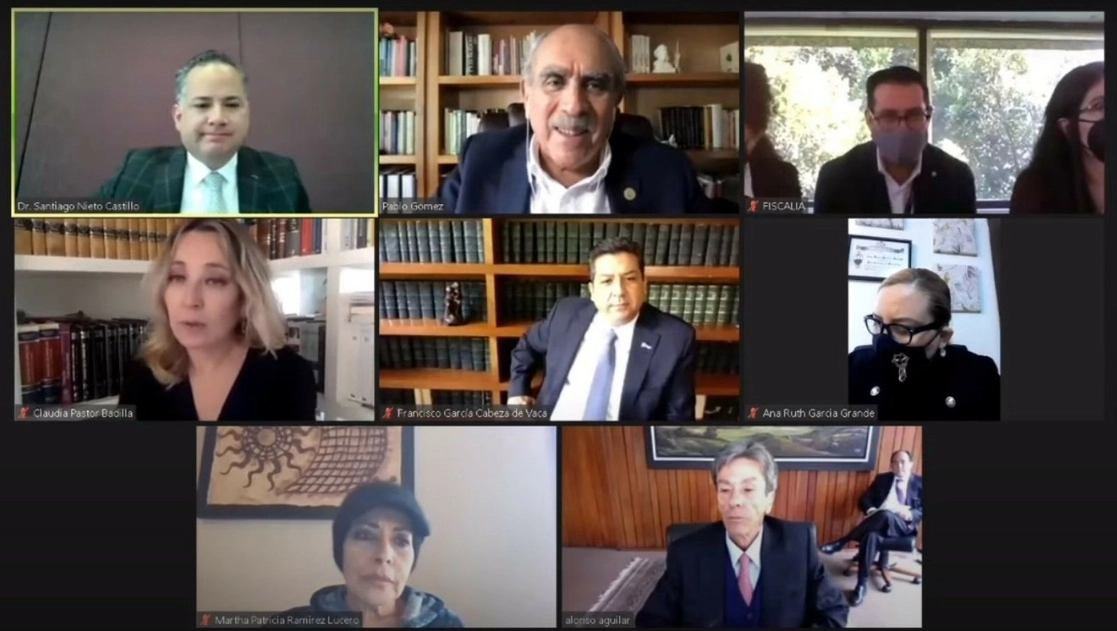 Durante la sesión pública de la Sección Instructora por el proceso de desafuero contra el gobernador de Tamaulipas, el 19 de marzo de 2021. Foto tomada de la transmisión en vivo a través del Twitter de @Mx_Diputados