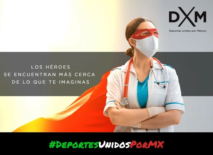 En el marco del Día Internacional de la Enfermería, Deportes Unidos Por México rindió homenaje al personal de la salud por la labor desempeñada combatiendo la crisis sanitaria. Foto. Cortesía