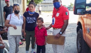El infante se reencontró con su madre en un albergue en el estado de Veracruz. Foto INM