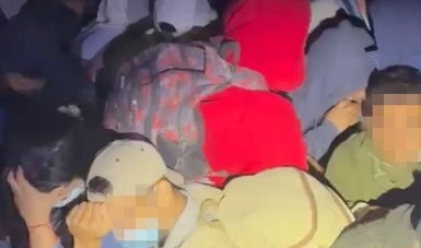 62 migrantes viajaban en núcleo familiar y 20 menores de edad sin compañía. Foto INM