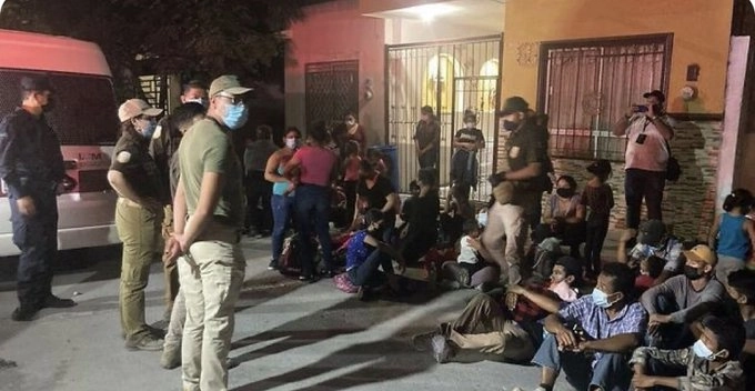 Imagen de migrantes rescatados en Nuevo León el pasado 99 de septiembre. Foto INM