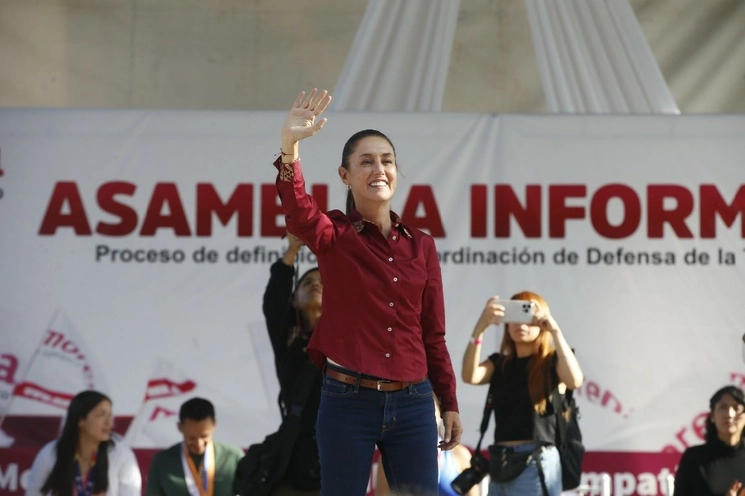 Claudia Sheibaum reiteró su llamado a la unidad en Moreno de cara a la elección interna. Foto José Antonio López / Archivo