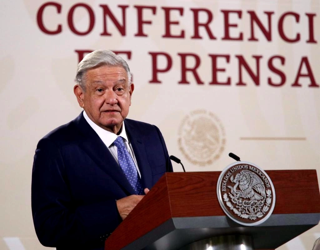 El presidente de México, Andrés Manuel López Obrador, durante su conferencia matutina en Palacio Nacional, en la Ciudad de México, el 6 de marzo de 2023. Foto María Luisa Severiano