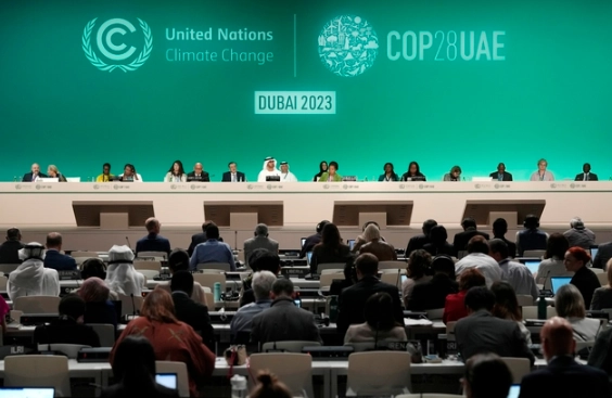 Durante la conferencia de la Organización de Naciones Unidas sobre Cambio Climático (COP28) realizada en Dubái. Foto Ap
