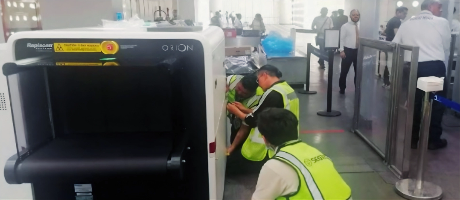 Al momento, en Terminal 1 se han colocado 29 máquinas de rayos X, y se continúa con el proceso en la Terminal 2. Foto tomada de X @AICM_mx