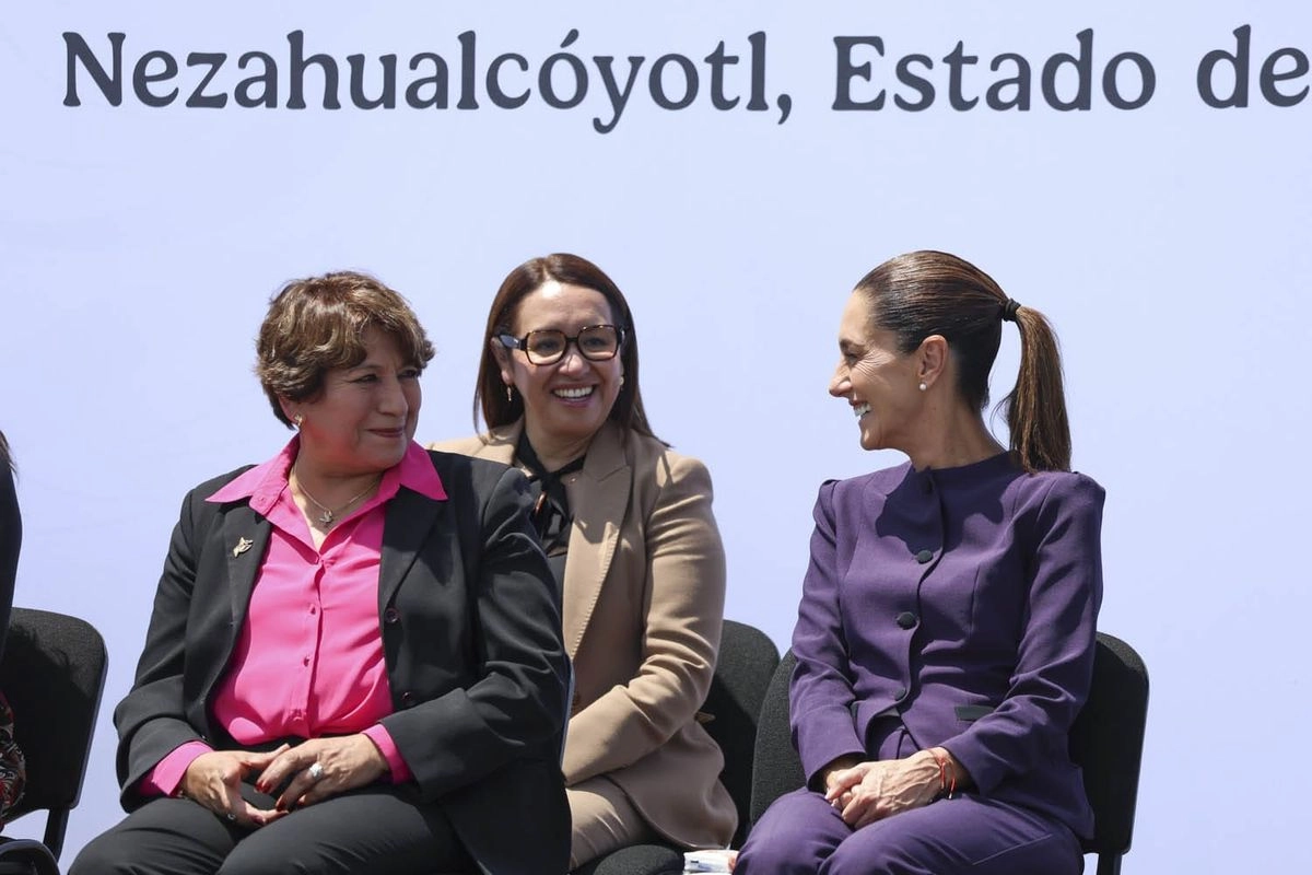 La gobernadora del Edomex, la alcaldesa de Ecatepec y la Presidenta de México. Foto