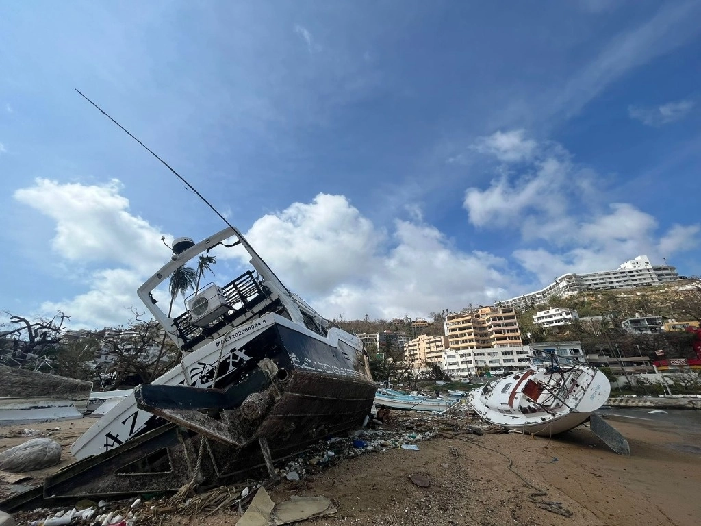 Zona afectada por el huracán 'Otis', en Acapulco, Guerrero, el 27 de octubre de 2023. Foto Alfredo Domínguez
